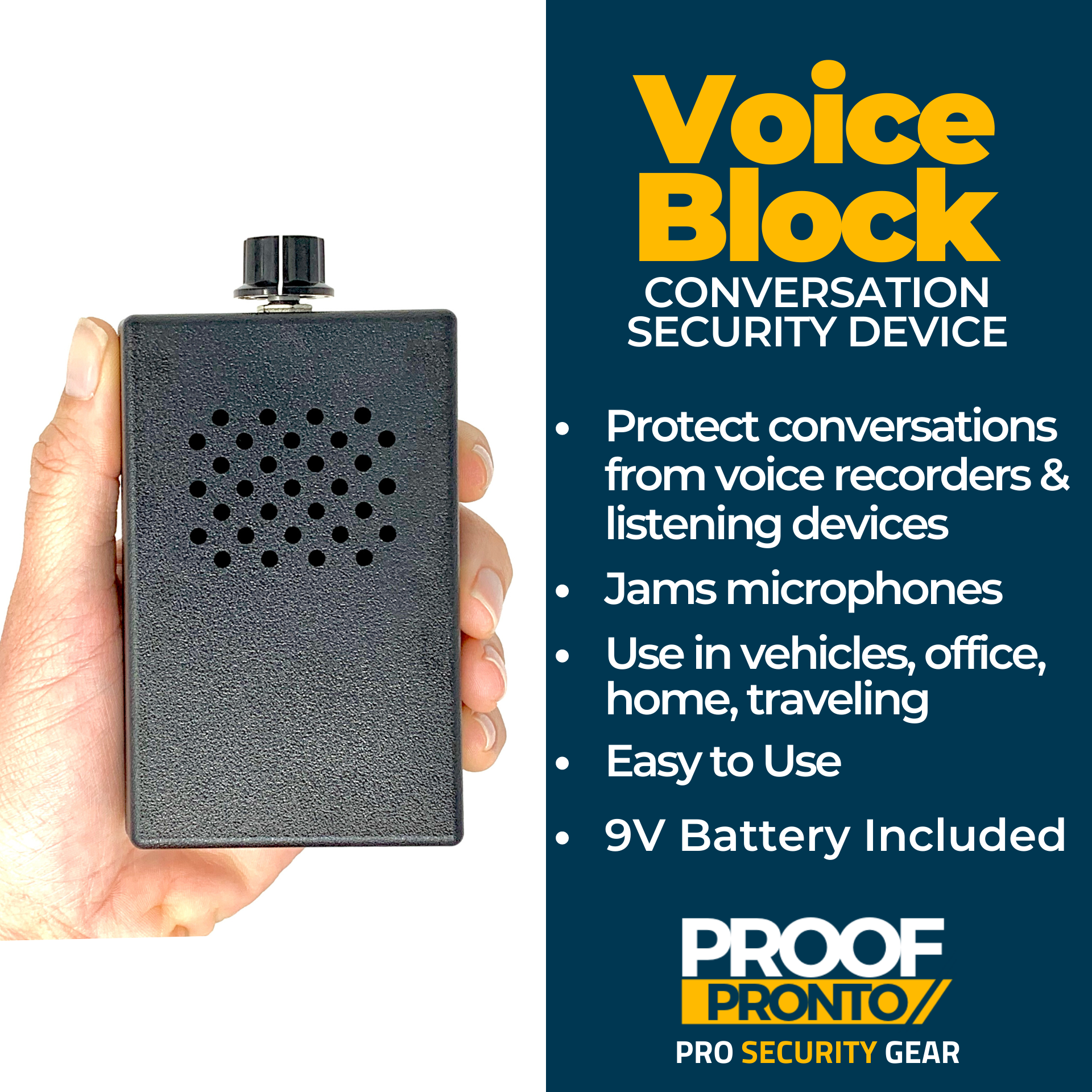 Voice-Block Voice Recorder Blocker and Listening Device Blocker