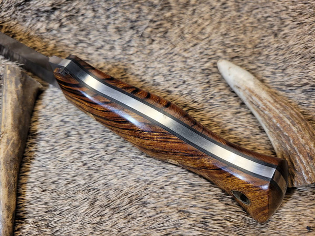 Trapper Knife handmade bushcraft knife by QuickHatch Knife Co. in Idaho, built for hunting, camp chores, and outdoor use.