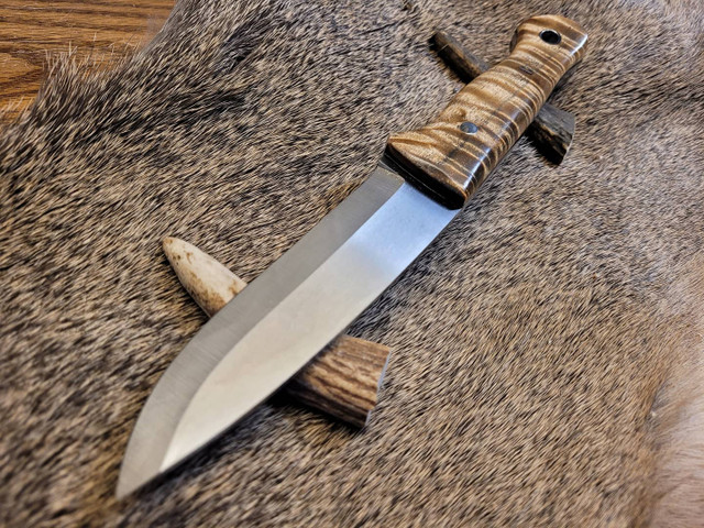 Trapper Knife handmade bushcraft knife by QuickHatch Knife Co. in Idaho, built for hunting, camp chores, and outdoor use.