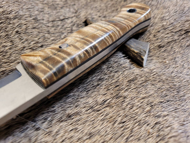 Trapper Knife handmade bushcraft knife by QuickHatch Knife Co. in Idaho, built for hunting, camp chores, and outdoor use.