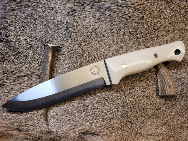 Trapper Knife handmade bushcraft knife by QuickHatch Knife Co. in Idaho, built for hunting, camp chores, and outdoor use.