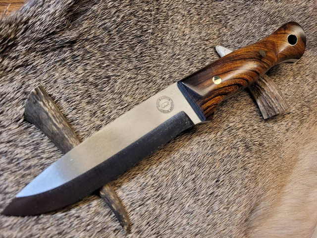 Trapper Knife handmade bushcraft knife by QuickHatch Knife Co. in Idaho, built for hunting, camp chores, and outdoor use.