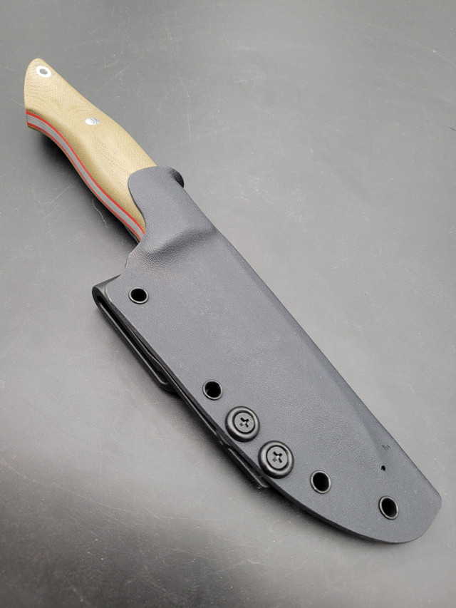 Field Scout handmade bushcraft knife by QuickHatch Knife Co. in Idaho, built for hunting, camp chores, and outdoor use.