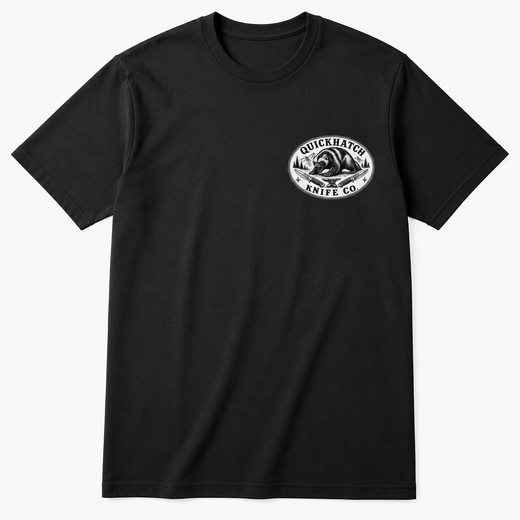 Black QuickHatch short sleeve shirt with chest logo