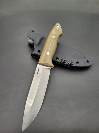 Field Scout handmade bushcraft knife by QuickHatch Knife Co. in Idaho, built for hunting, camp chores, and outdoor use.
