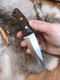 Drop point edc handmade EDC fixed blade knife by QuickHatch Knife Co., built in Idaho for everyday carry, camp, and field use.
