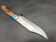 Highwayman Knife handmade fixed blade knife with guard by QuickHatch Knife Co., built in Idaho for hunting, camp, and outdoor use.