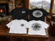 QuickHatch branded shirts in a rustic cabin setting