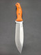 Recon Elite knife shown full length with orange handle