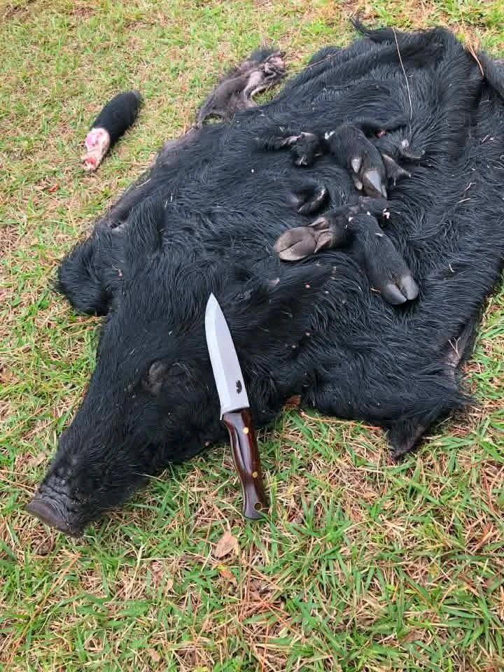 QuickHatch knife used while preparing a winter fire