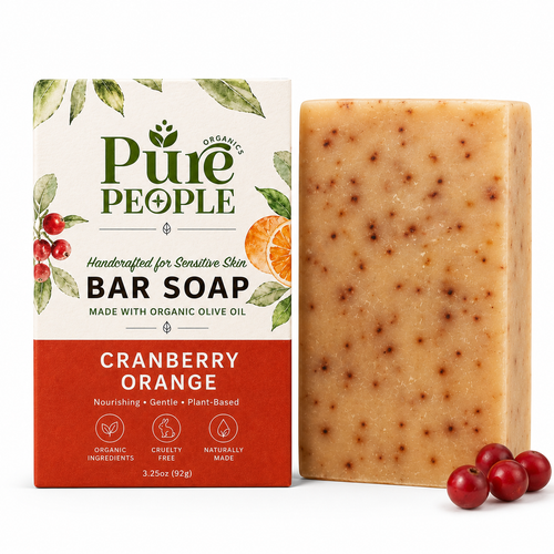 Pure People Organics Cranberry Orange Botanical Bar Soap