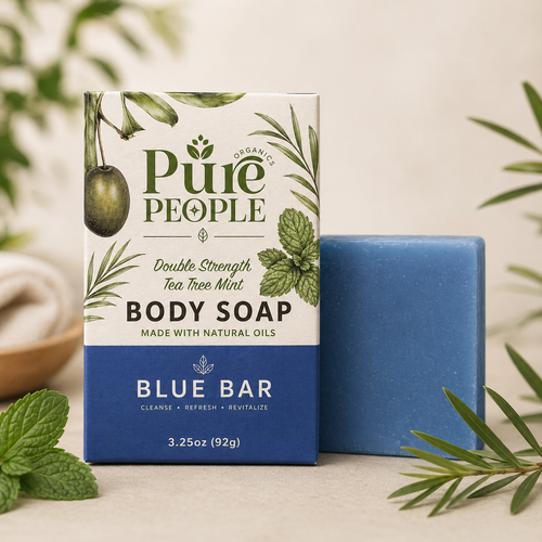 Pure People Organics Blue Bar Botanical Body Soap