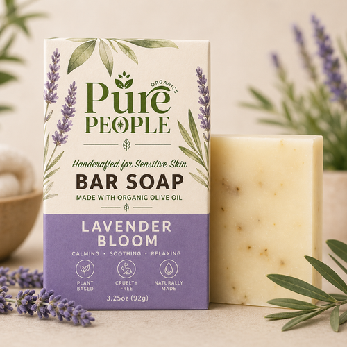 Pure People Organics Lavender Bloom Botanical Bar Soap