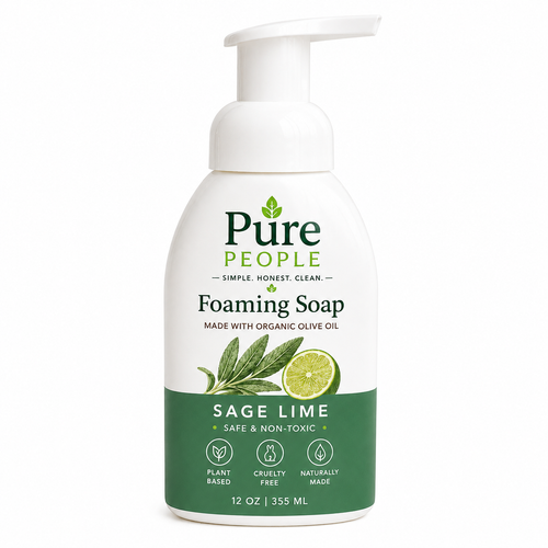 Sage Lime Foaming Hand Soap – Made with Organic Olive Oil | Plant-Based & Non-Toxic