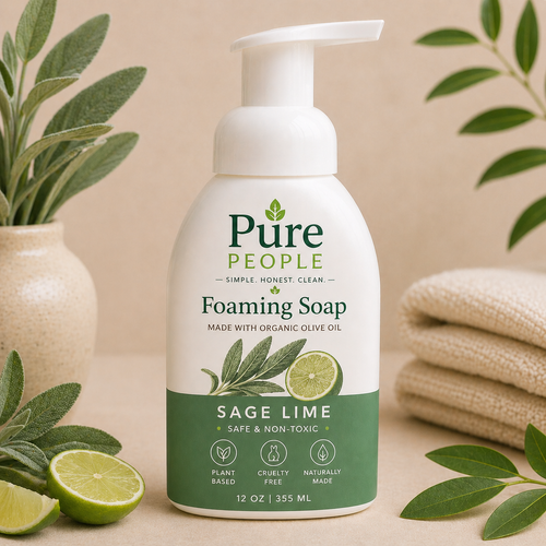 Sage Lime Foaming Hand Soap – Made with Organic Olive Oil | Plant-Based & Non-Toxic