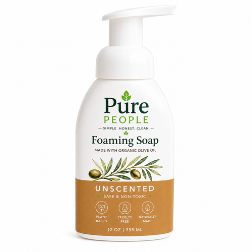 Unscented Foaming Hand Soap – Made with Organic Olive Oil | Plant-Based & Non-Toxic