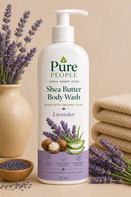Pure People Lavender Shea Butter Body Wash | Nourishing Organic Body Cleanser