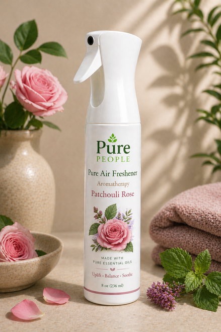 Patchouli Rose Aromatherapy Air Freshener – Natural Essential Oil Room Spray