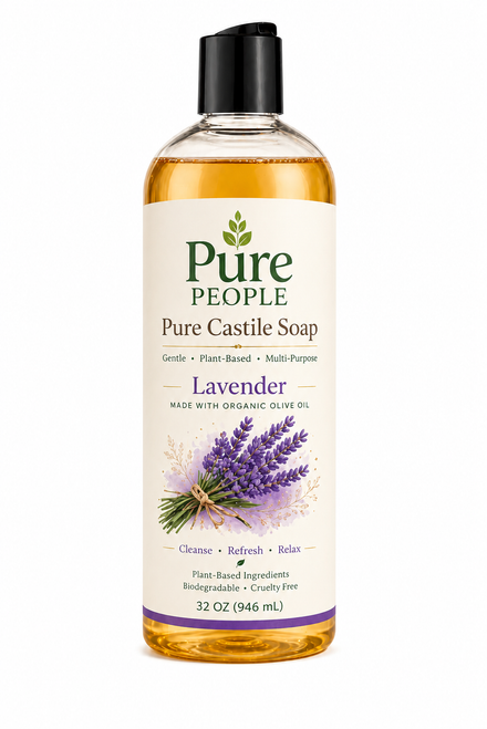 Lavender Pure Castile Soap | Organic Plant-Based Multi-Purpose Liquid Soap