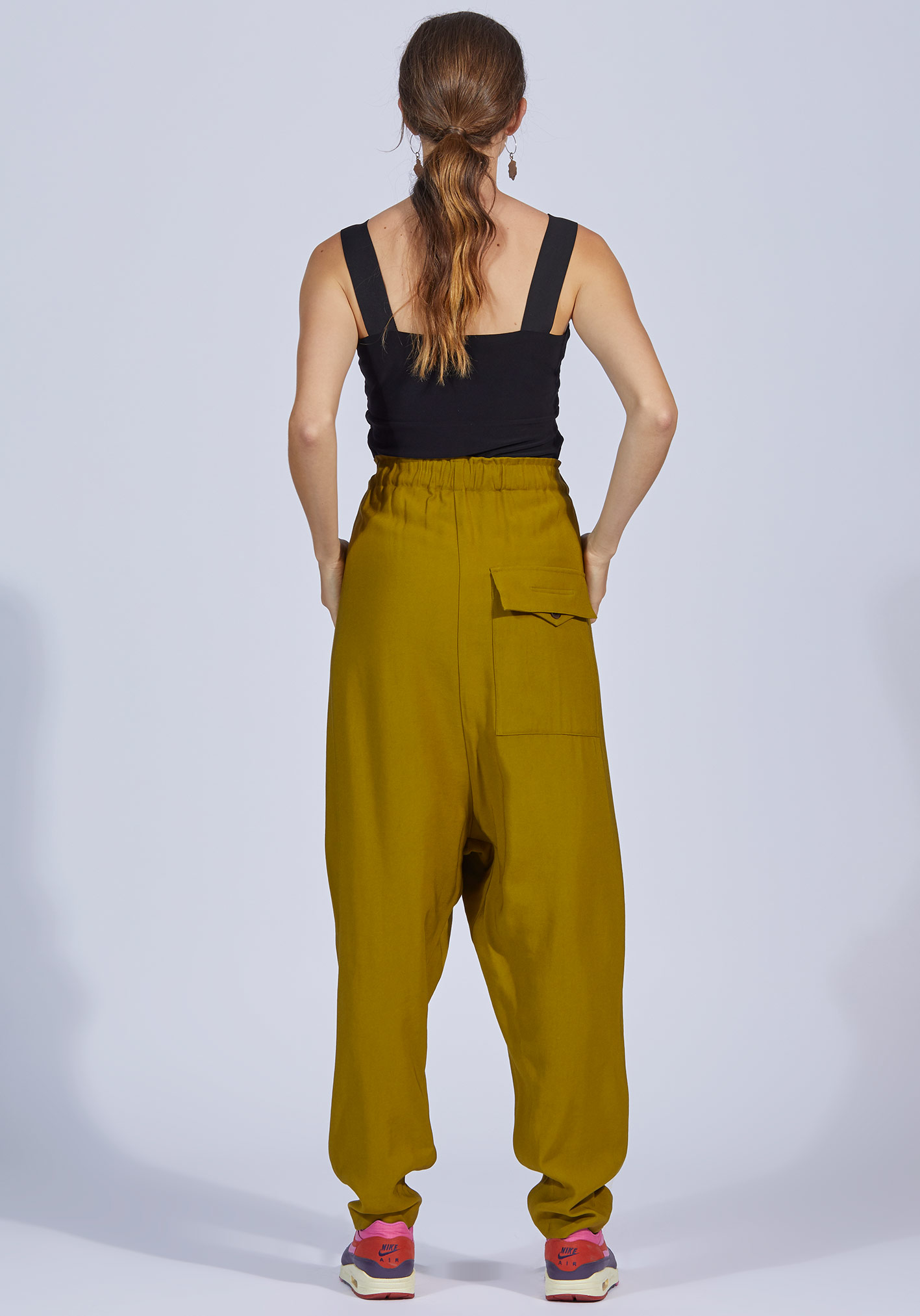 GRADIENT DROP CROTCH PANT - CHARTREUSE