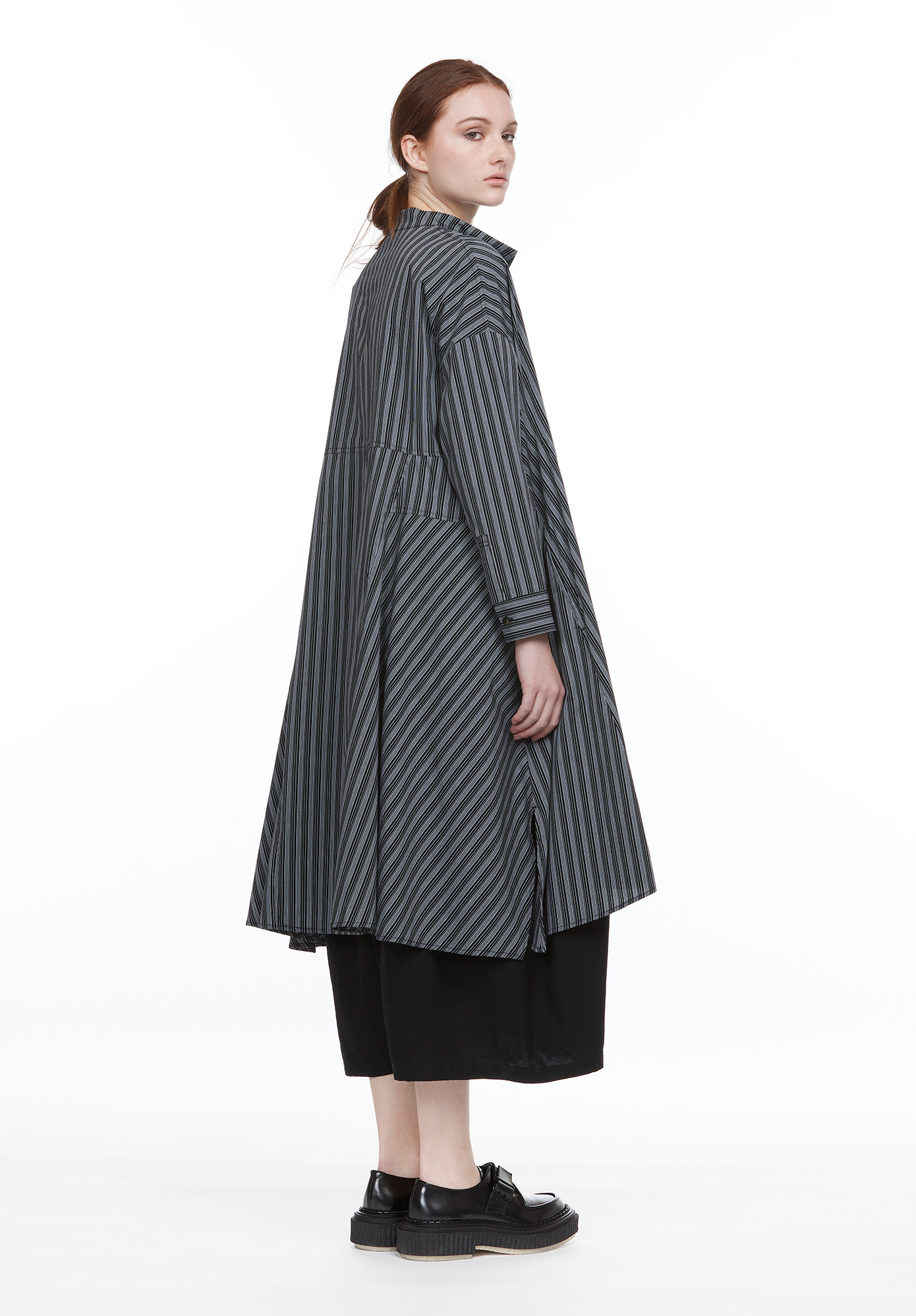 MOYURU - STRIPE PANEL TUNIC - BLACK
