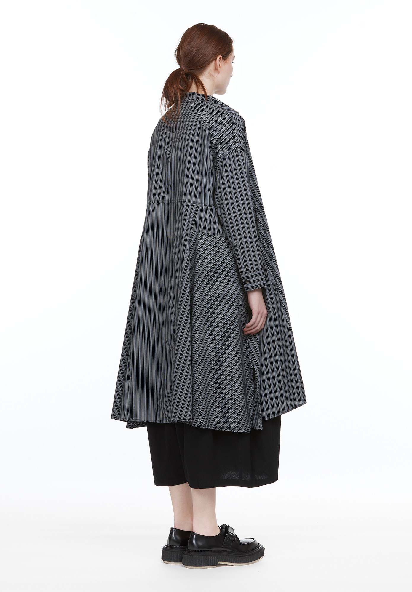 MOYURU - STRIPE PANEL TUNIC - BLACK