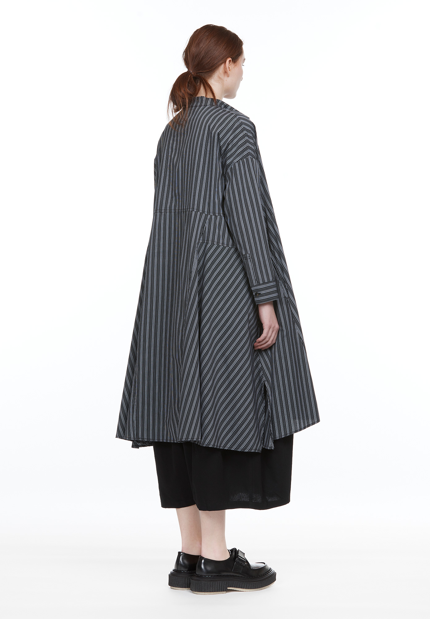 STRIPE PANEL TUNIC - BLACK