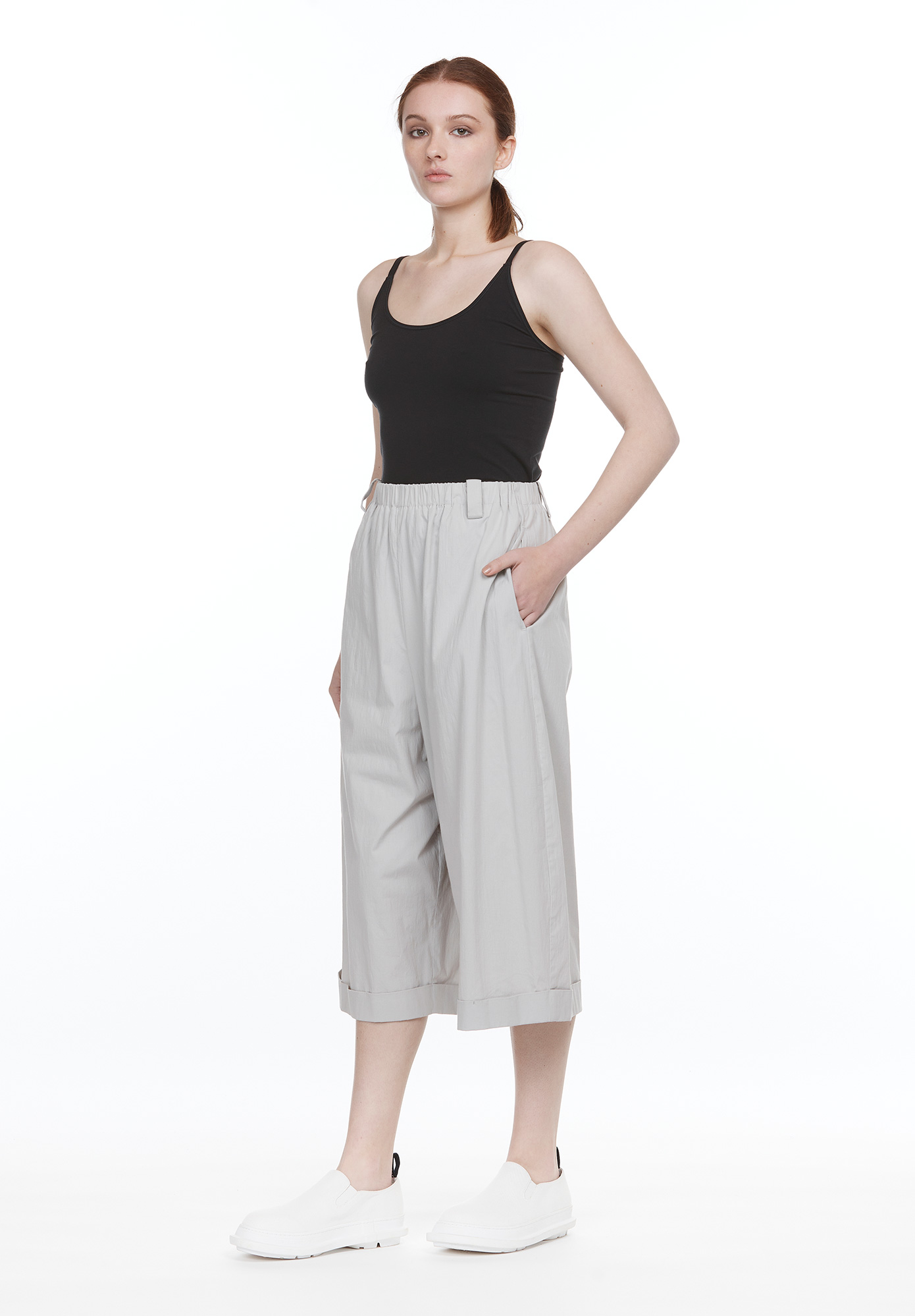 BOX PANT WITH CUFF - GREY