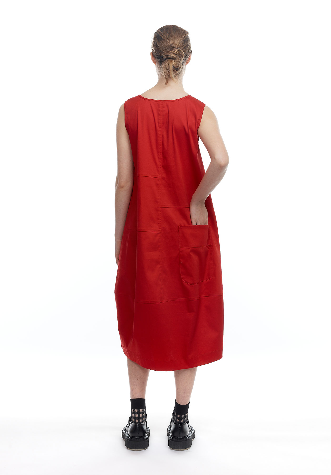 PARALLEL PANEL DRESS - RED