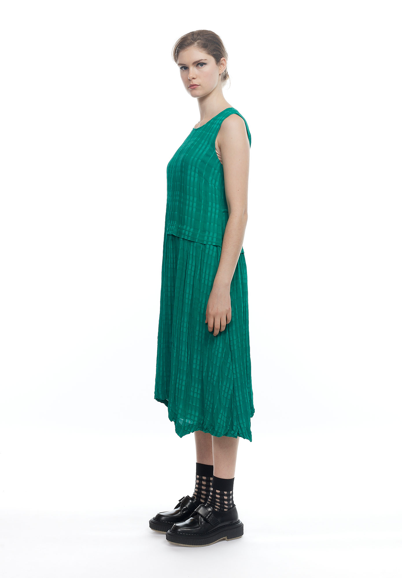 FRAMEWORK ANGLE HEM DRESS - EMERALD