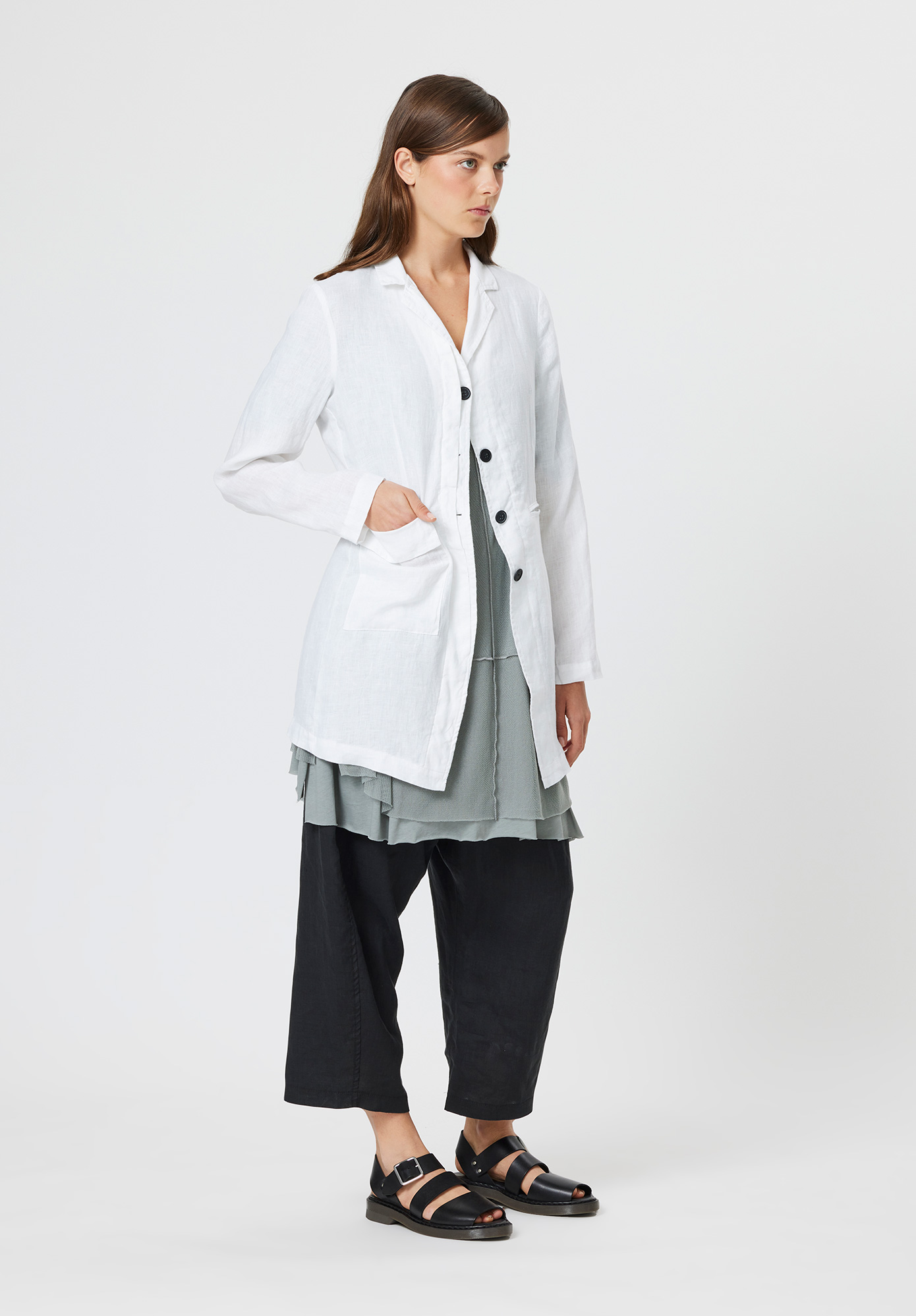 PAL OFFNER - REVERS PENGUIN COAT - WHITE