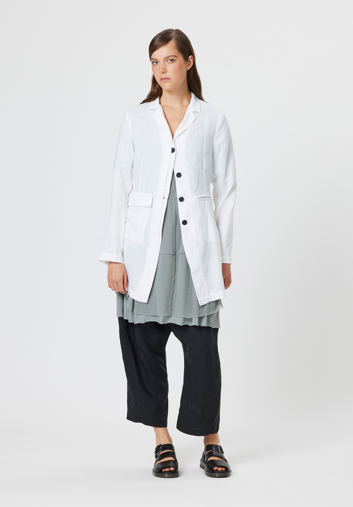 PAL OFFNER - REVERS PENGUIN COAT - WHITE