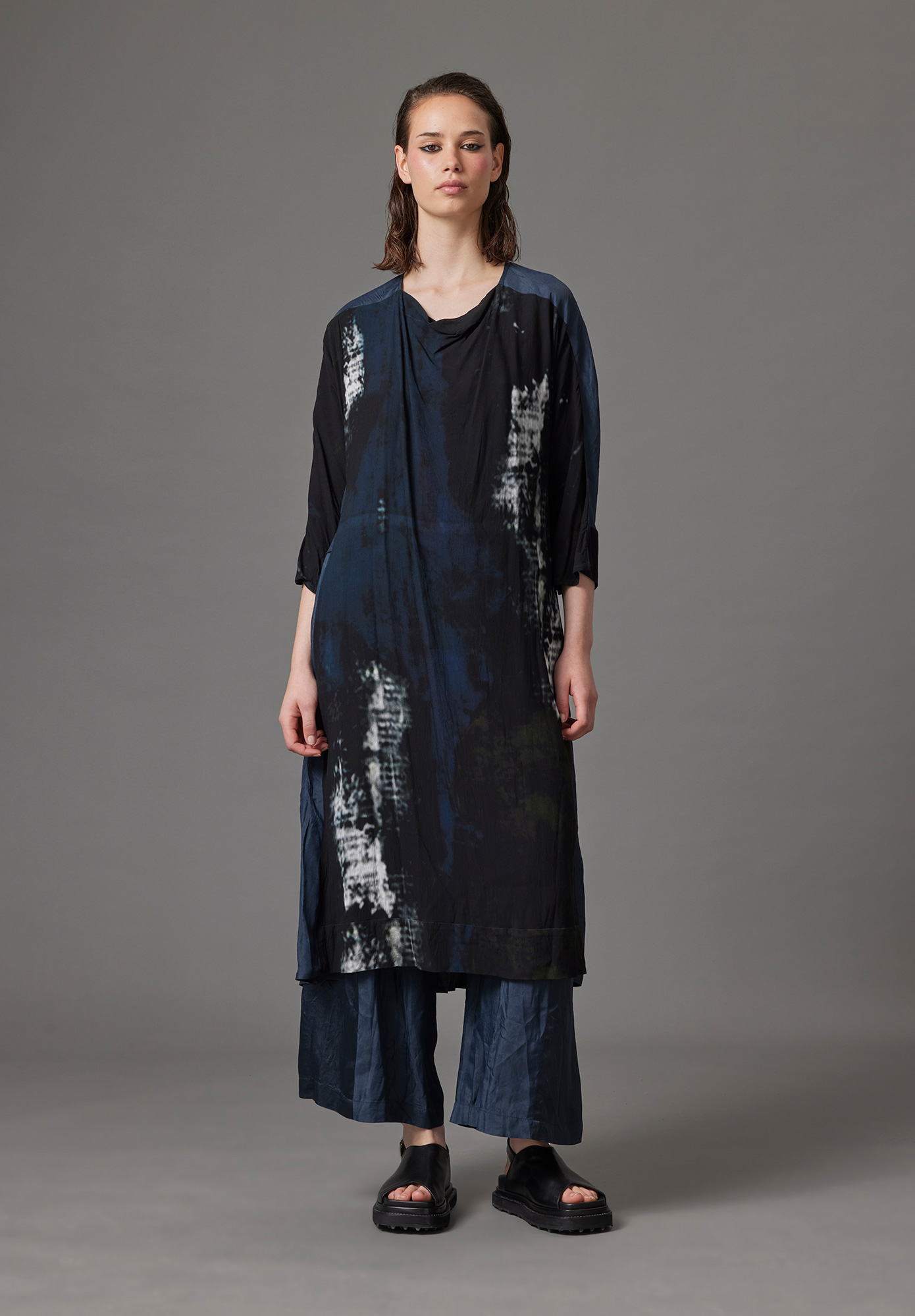 MM SÖHN - FRAGMENT DRESS - MIDNIGHT MULTI