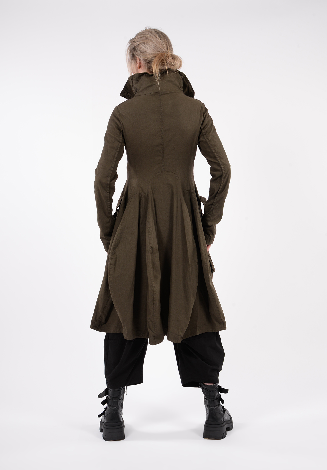 STUDIO RUNDHOLZ - DIP - LONGLINE COAT - KHAKI