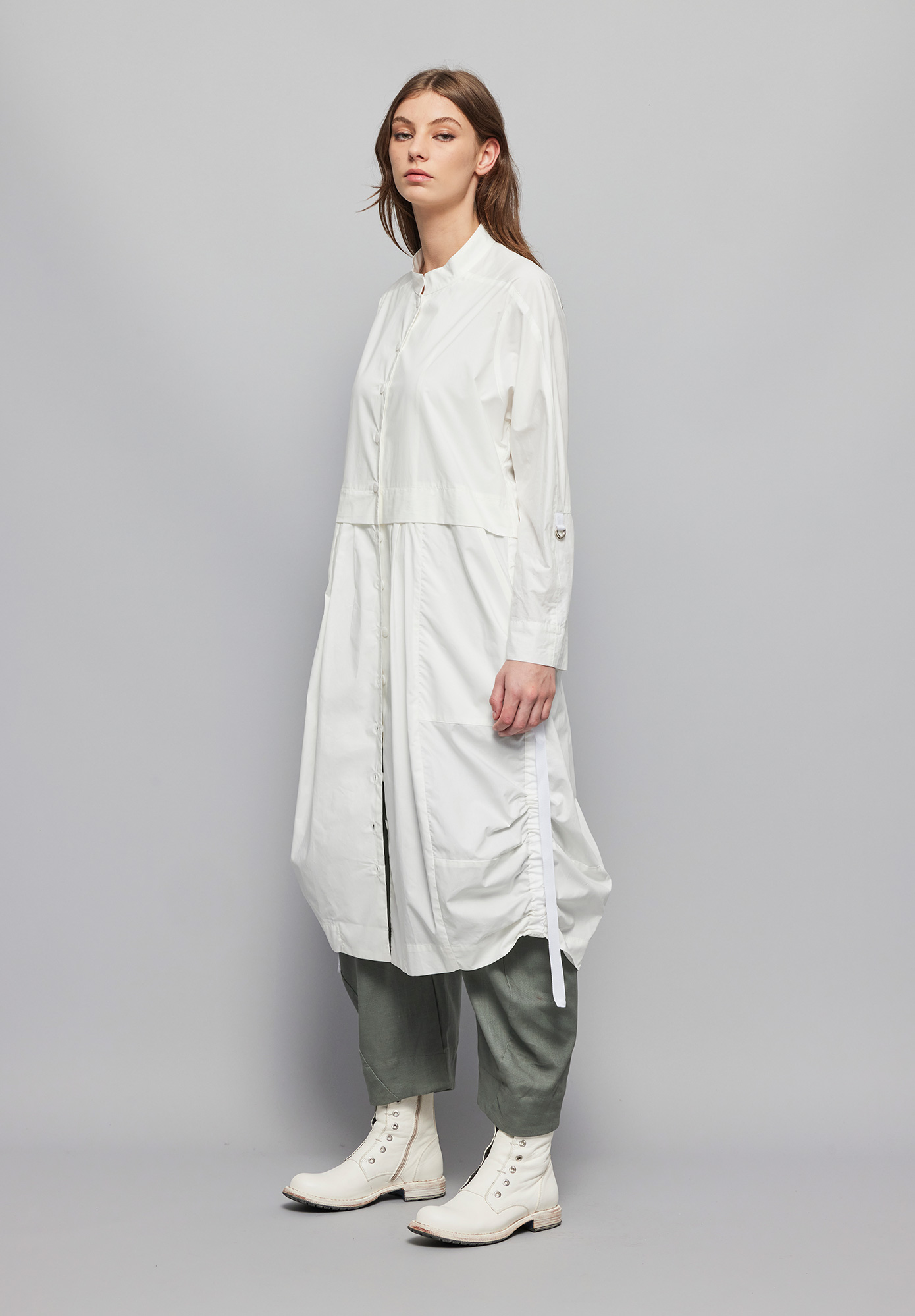 MM SÖHN - DISCORD SHIRT DRESS - WHITE