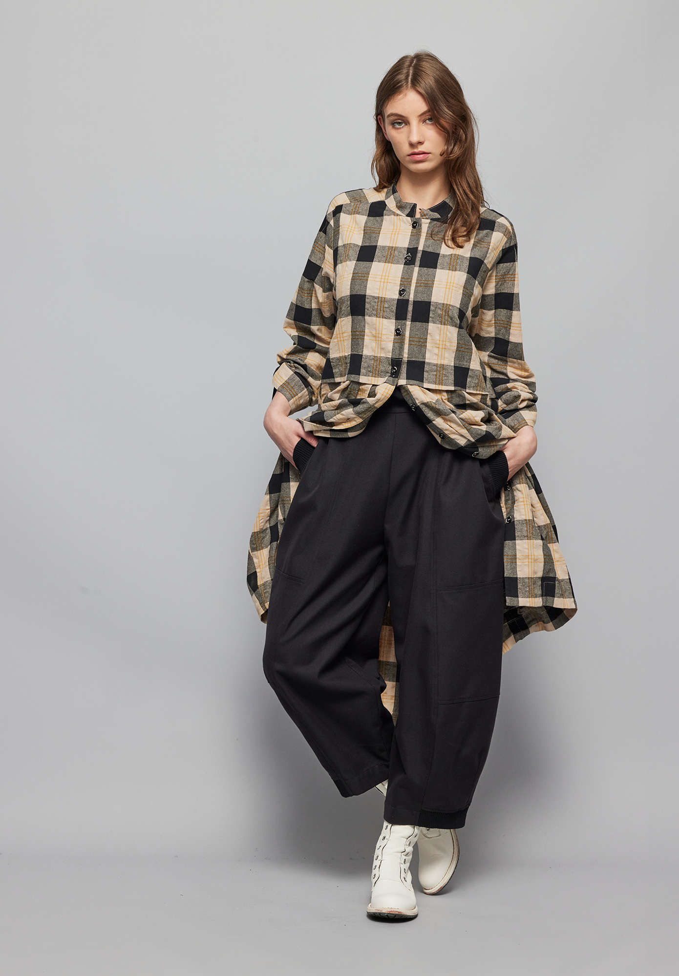 DISCORD SHIRT DRESS - MULTI CHECK