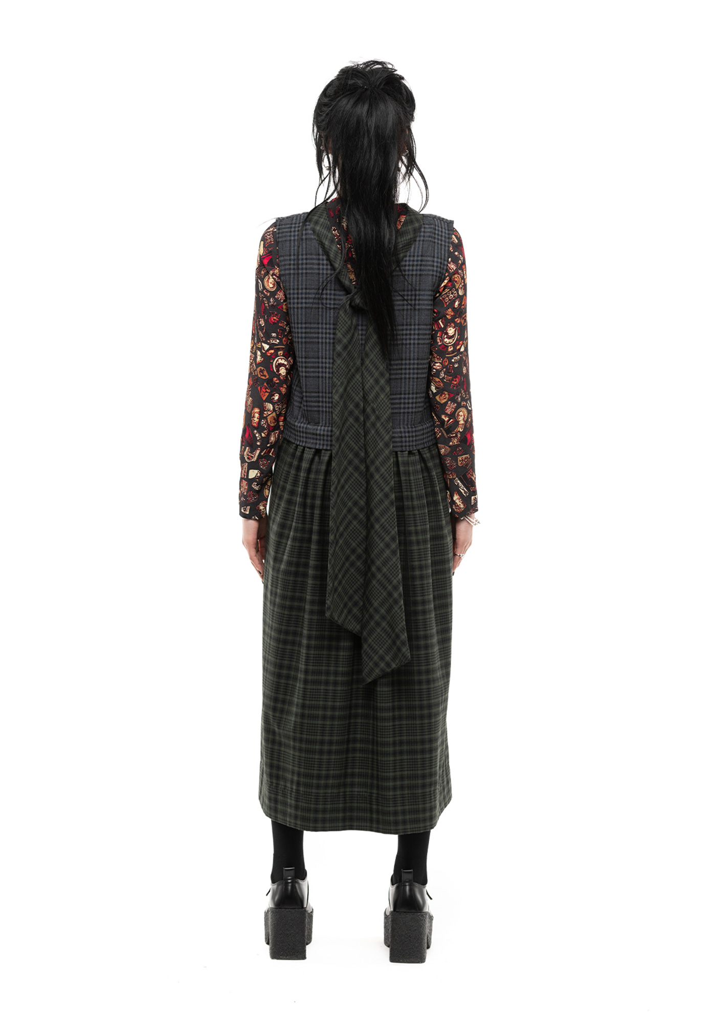 NOM*d - DOUBLE VISION DRESS - MIXED PLAID