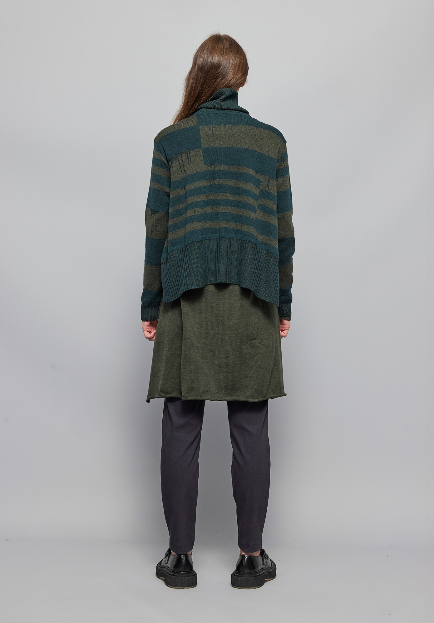 MM SÖHN - OUT-LINE CARDIGAN - KELP|HUNTER