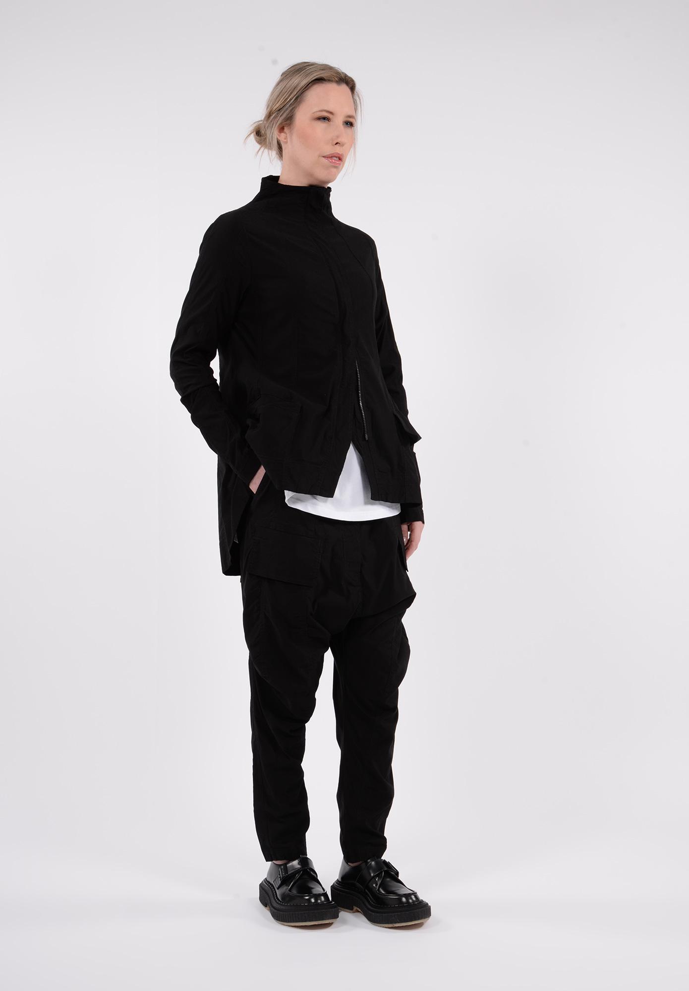 STUDIO RUNDHOLZ - BLACK LABEL - PANELLED JACKET WITH POCKET FLAPS - BLACK