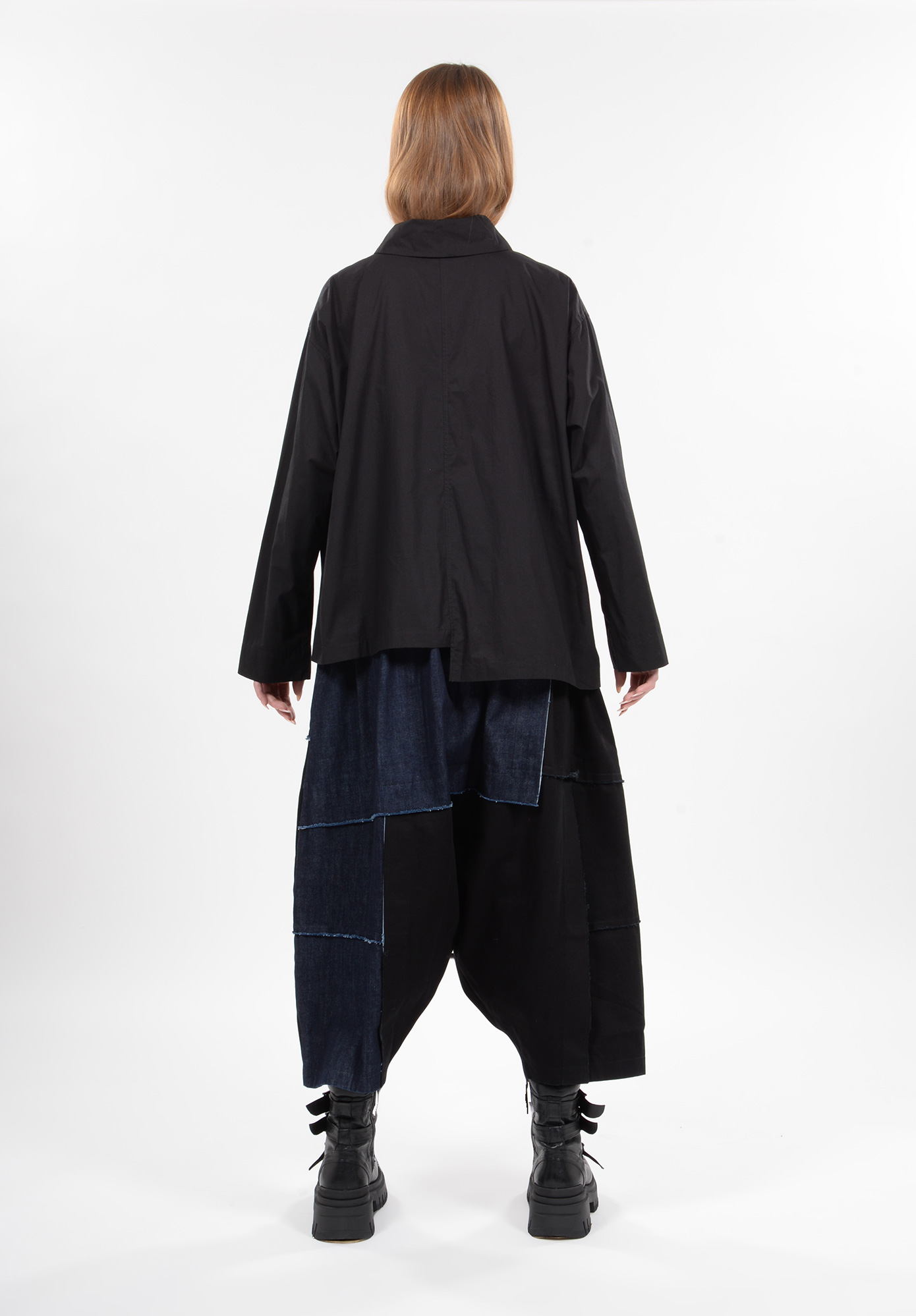 MOYURU - ASYMM EXTERNAL POCKET SHIRT - BLACK