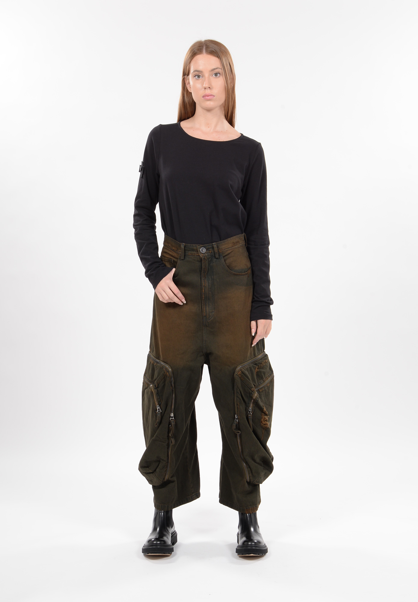 STUDIO RUNDHOLZ DIP - JEAN PANTS - KHAKI