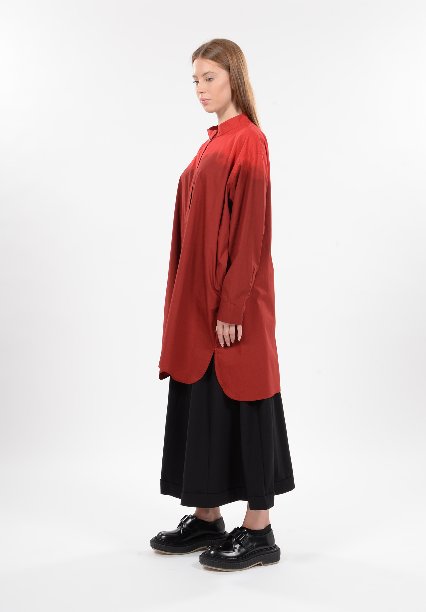 MOYURU - OMBRE SHIRT DRESS - RED | PURPLE