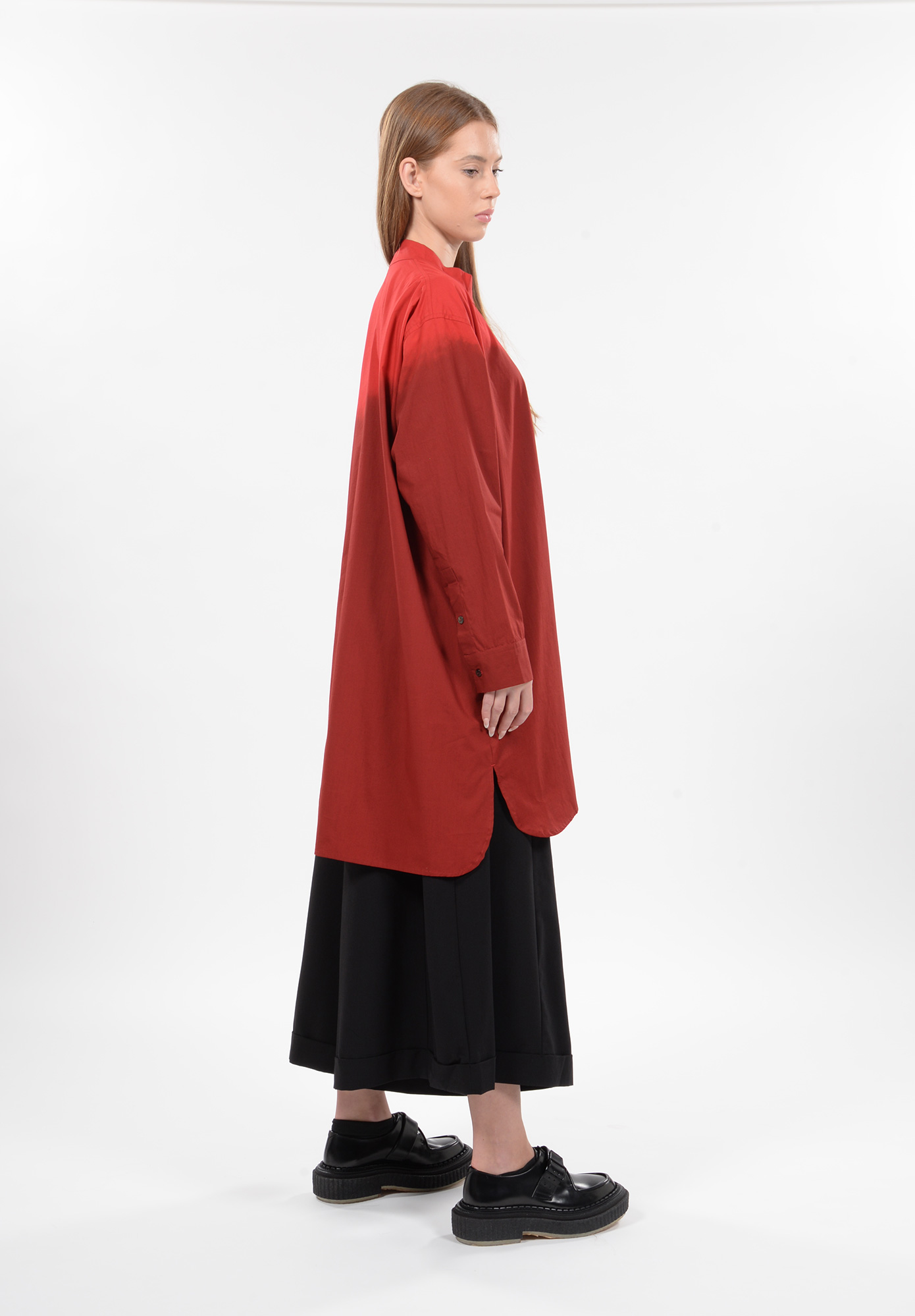 MOYURU - OMBRE SHIRT DRESS - RED | PURPLE