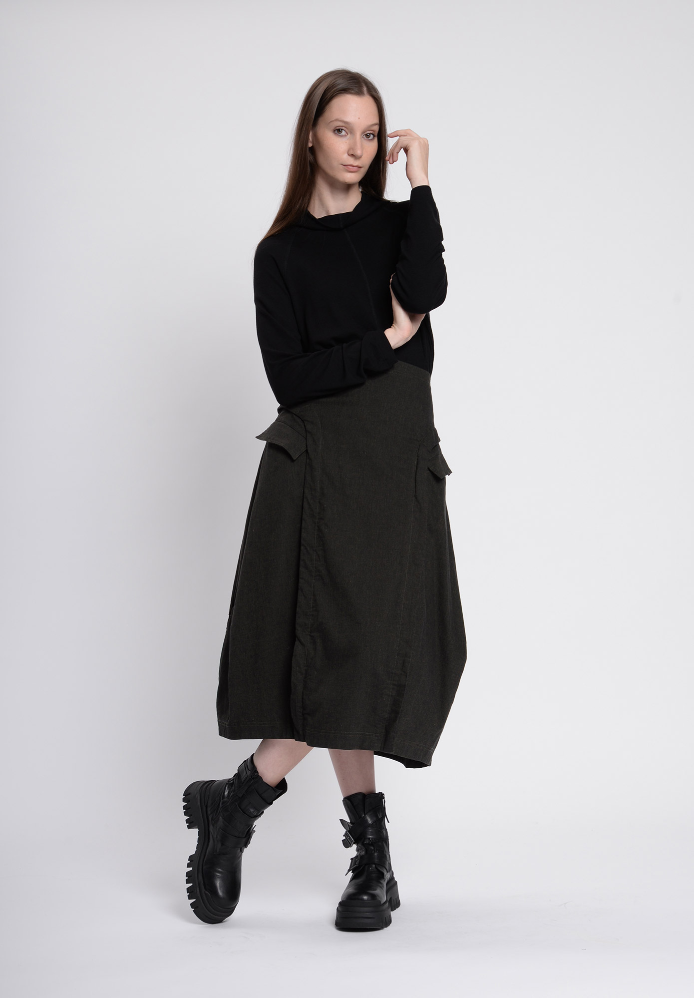 STUDIO RUNDHOLZ - BLACK LABEL - TULIP HEM SKIRT