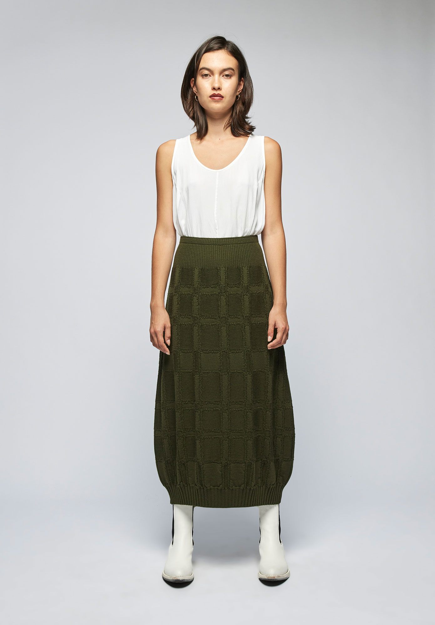 MM SÖHN  -   SIGHTSEER SKIRT - KHAKI