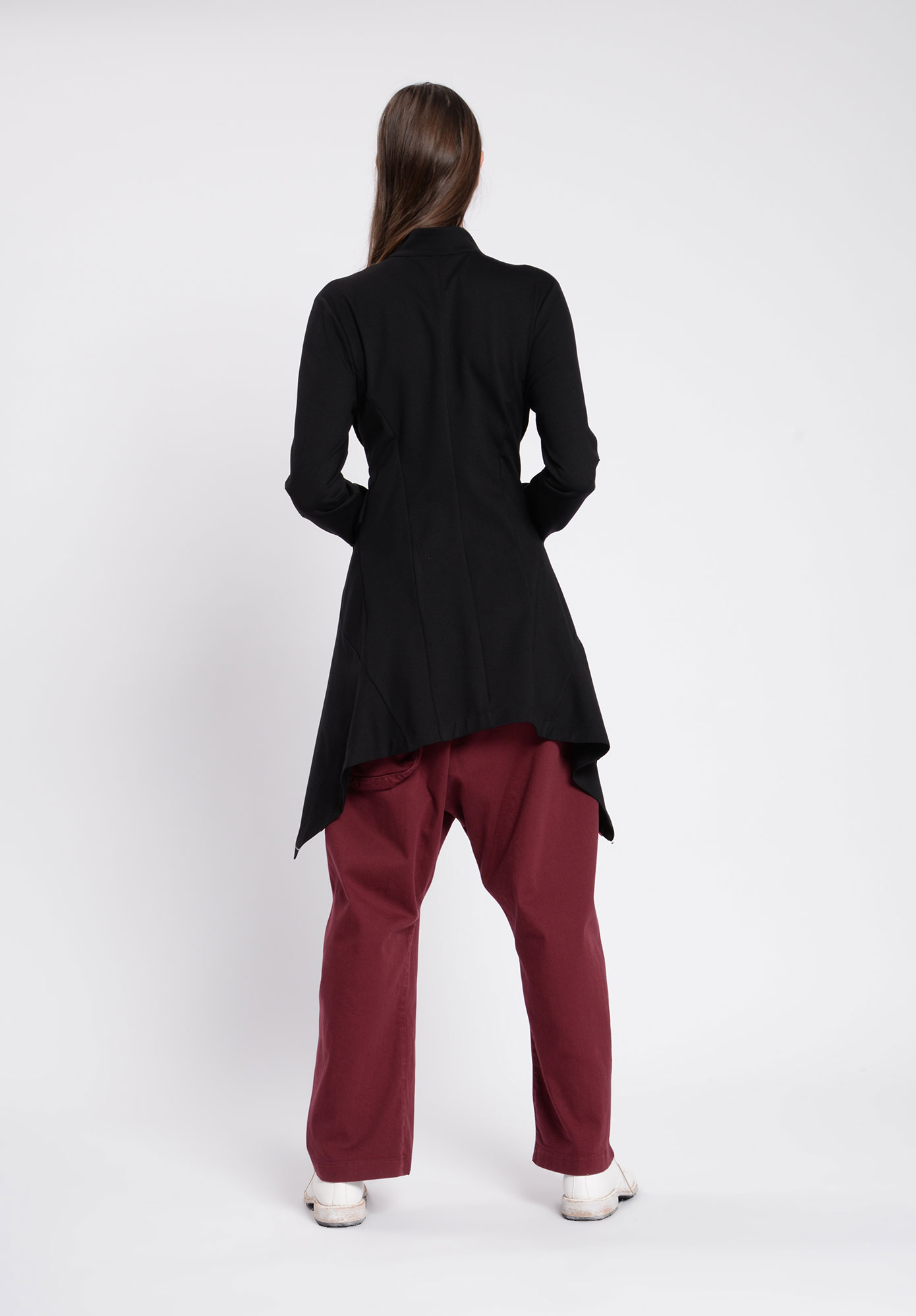 PAL OFFNER - PENGUIN COAT - LUXURY BI STRETCH -BLACK