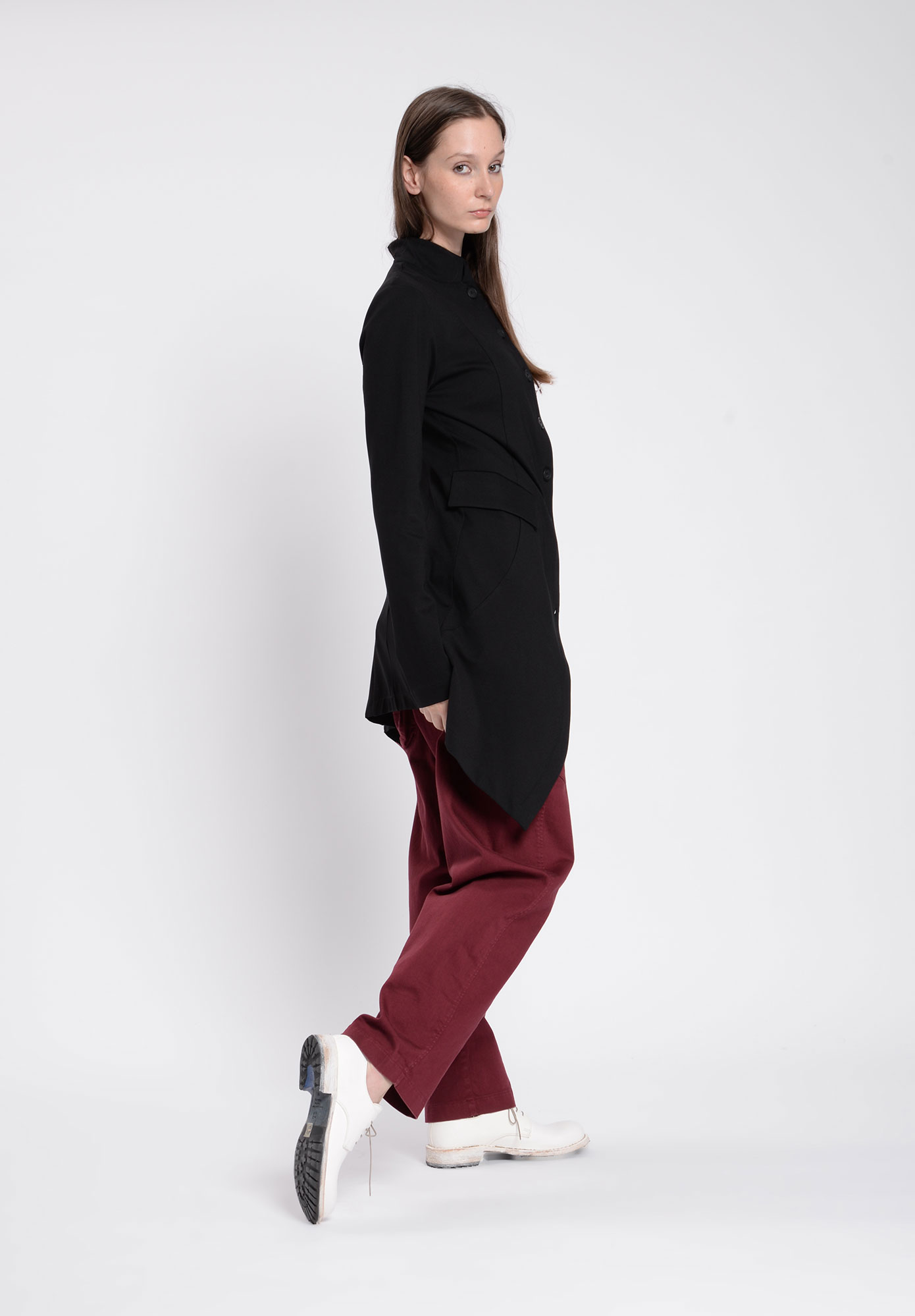 PAL OFFNER - PENGUIN COAT - LUXURY BI STRETCH -BLACK