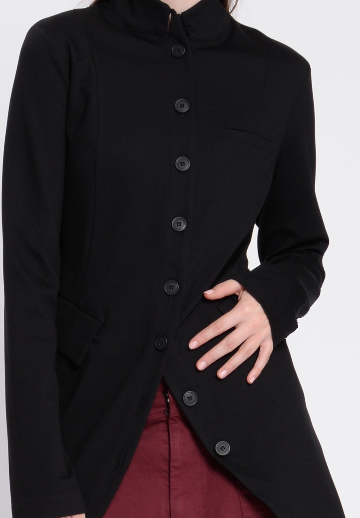 PAL OFFNER - PENGUIN COAT - LUXURY BI STRETCH -BLACK