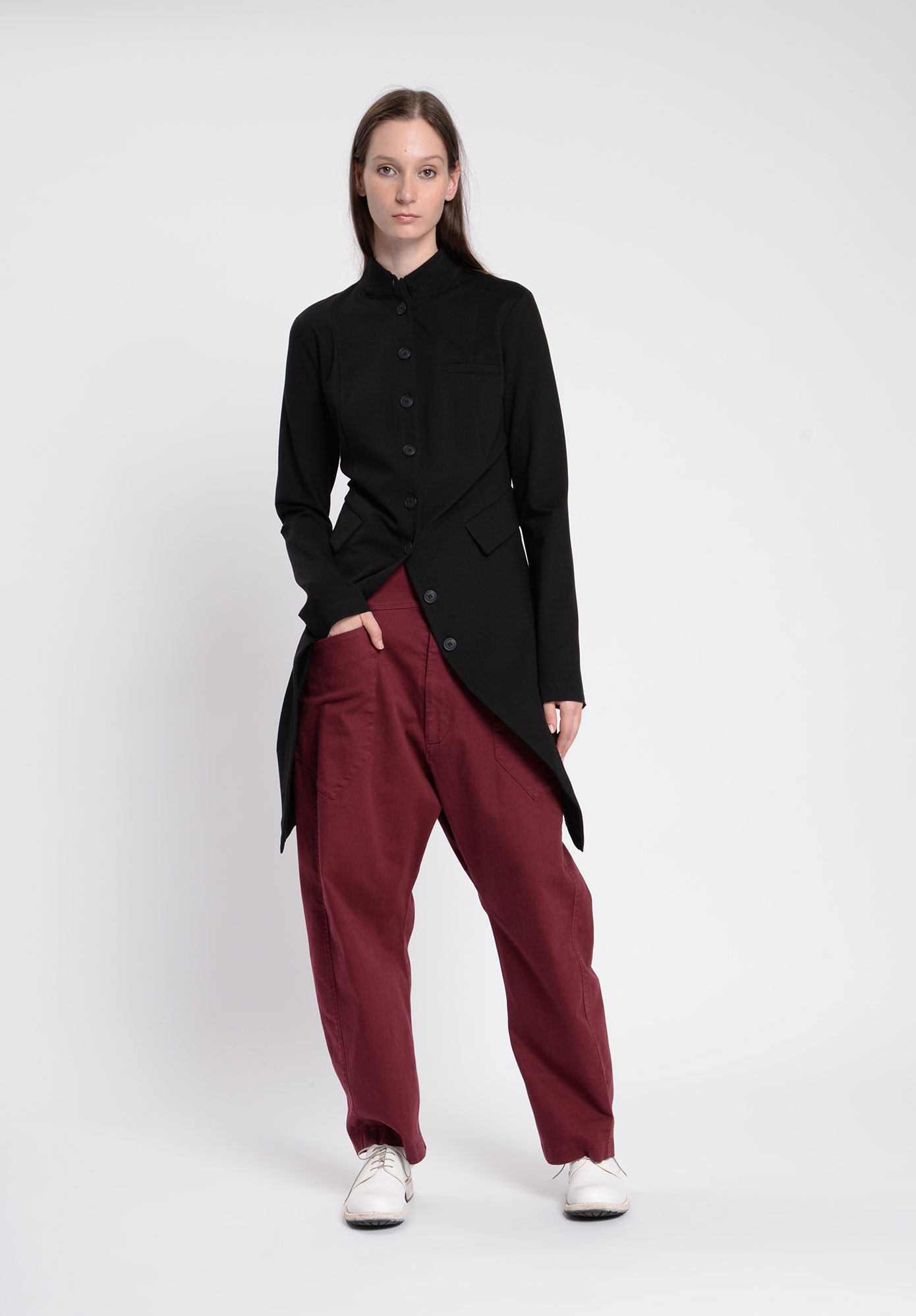 PAL OFFNER - PENGUIN COAT - LUXURY BI STRETCH -BLACK