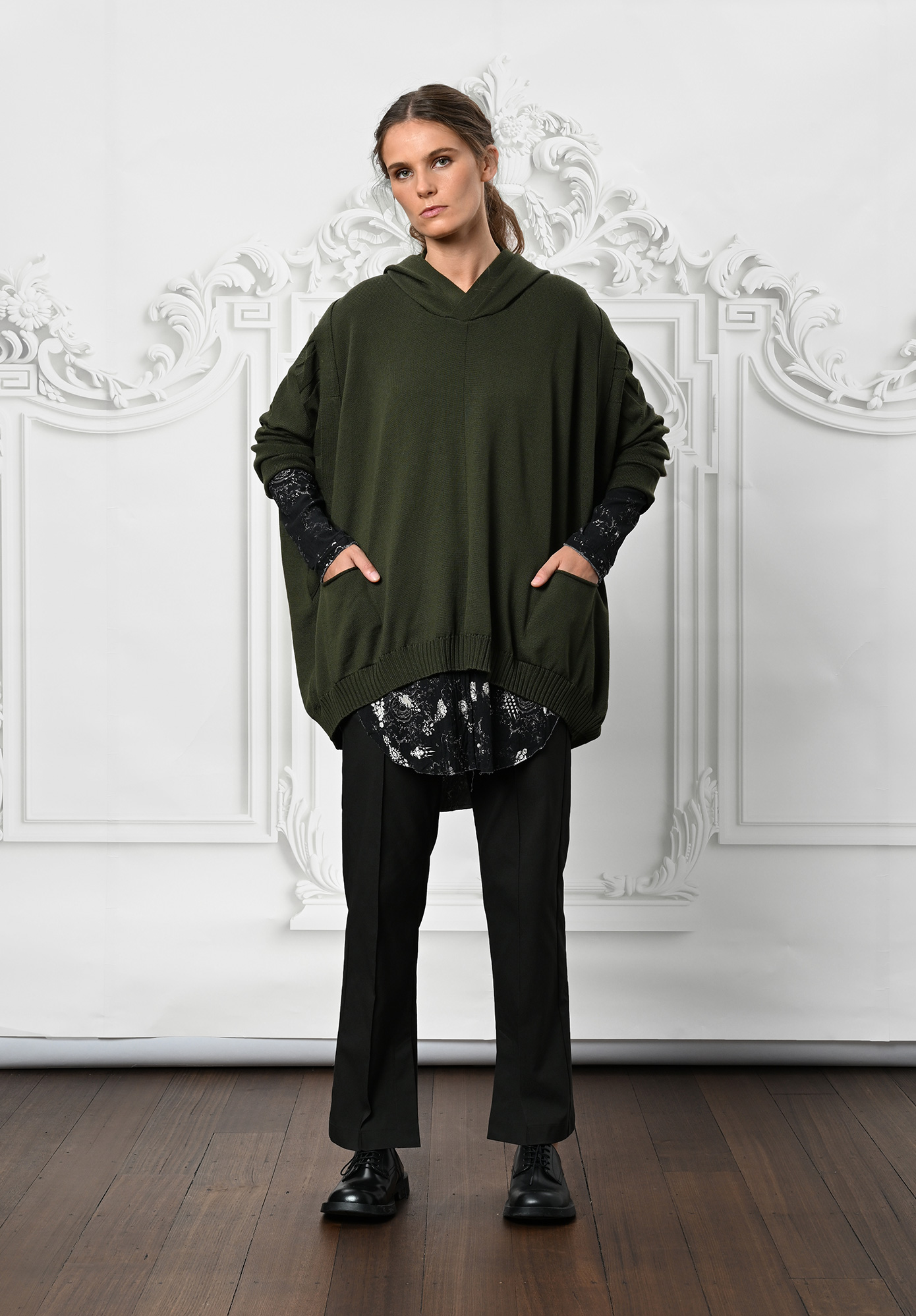 MM SÖHN - CUBIC CAGOULE - OLIVE